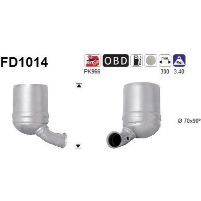 Filtr sazových částic, výfukový systém AS FD1014