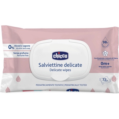 CHICCO Detské vlhčené utierky Delicate s harmančekom 72 ks