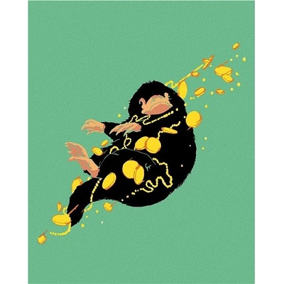 ZUTY Malování podle čísel ILUSTRACE HRABÁK MINCE A ZLATÉ ŘETÍZKY FANTASTICKÁ ZVÍŘATA Rozměr 40 x 50 cm Rámování vypnuté plátno na rám