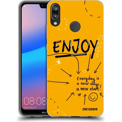 Púzdro Picasee silikónové Huawei P20 Lite - Enjoy čiré
