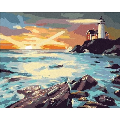 zuty Malování Podle Čísel Maják Po Západu Slunce D. Rusty Rust 40 x 50 Cm Plátno Rám