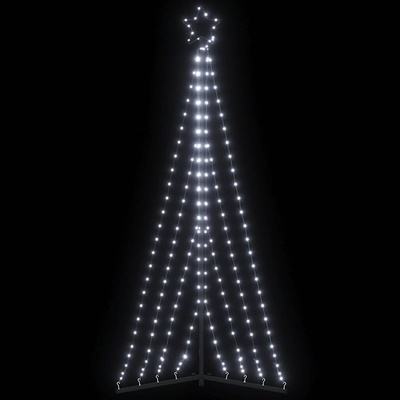 vidaXL LED коледна елха 339 светодиода студено бяло 182 см (3307646)