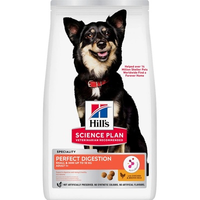Hills Science Plan Perfect Digestion Adult 1+ Small & Mini kuracie s hnedou ryžou 2 x 6 kg