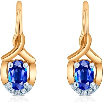 SAVICKI Обеци Savicki: двуцветно злато, сини сапфири, диаманти