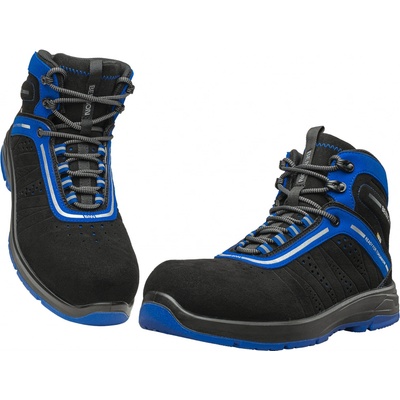 Bennon TRON S1PS ESD NM BLUE HIGH kotníková obuv černá/modrá