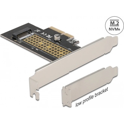 Delock PCI Express x4 карта - 1 x вътрешен NVMe M. 2 Ключ M 80 мм - нископрофилен форм-фактор