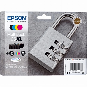 Epson Padlock C13T35964010 глава и патрон за мастиленоструен принтер 1 броя Оригинал Висок (XL) добив Черен, Синьо-зелен, Пурпурен, Жълт (C13T35964010) (C13T35964010)