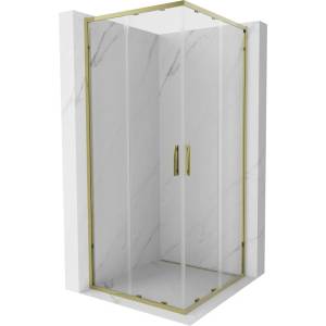 Mexen Exo-S Duo квадратна душ кабина с плъзгащи врати 80 x 80 см, прозрачна, (8111-080-080-50-00)
