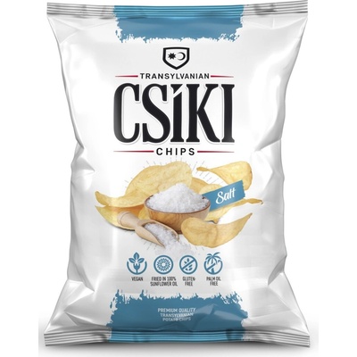 Csíki Chips Bezlepkové bramborové chipsy s praidskou solí 60 g