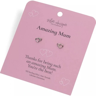 Hot Diamonds Stříbrné náušnice Silver Whisper Amazing Mum SWE006