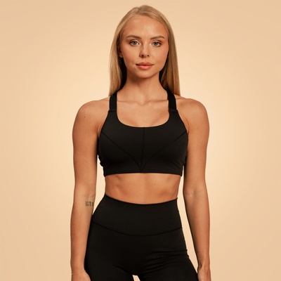 GymBeam BeastPink Спортен сутиен Sense Black M