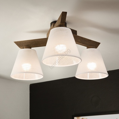 Brilagi - LED плафониера ANTHONY 3xE14/40W/230V дъб/орех/бяла (BG1451)