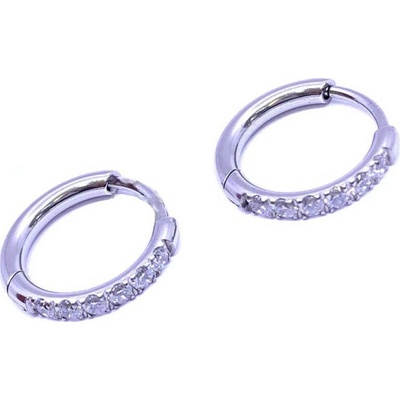 ADANITO JKSTA-4641 - Náušnice z chirurgickej ocele krúžky s kameňmi