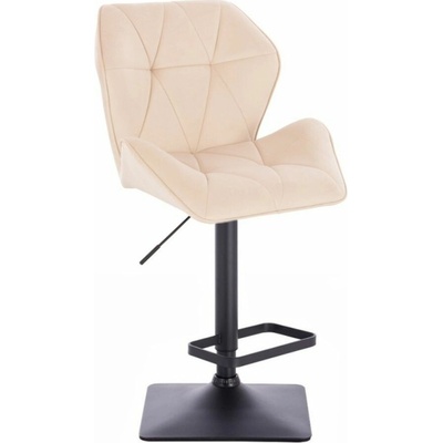 LuxuryForm Design Milano Max Velur na čiernej hranatej podstave / krémová