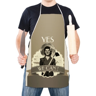 Retro zástěra Yes We Can