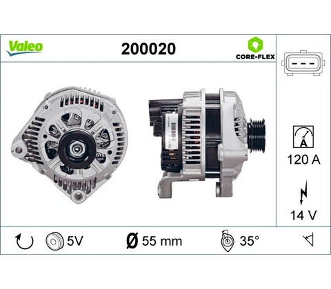 Alternátor VALEO 200020