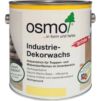 Osmo 3064 Priemyselný dekoračné vosk 2,5 l Bezfarebný matný