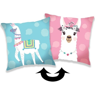 Jerry Fabrics Meniaci vankúš s flitrami Lama 03 40x40