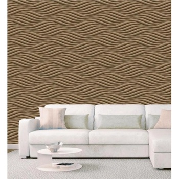 DIMEX ART s. r. o Луксозна флизелинова тапета кафяви хоризонтални вълни