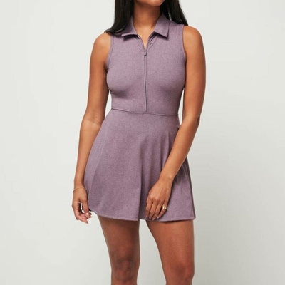 Travis Mathew Moveknit Sleev/less Zip Dress Heather Moonscape