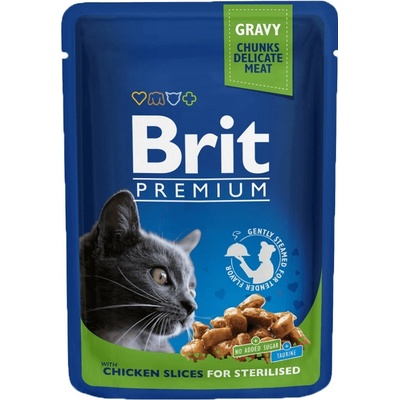 Brit Premium Adult sterilizované kuracie 24 x 100 g