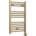 Crystal Електрическа лира за баня Crystal E-CORALITE, 300 W, 800 x 500 mm, заредена с термофлуид, sb-brass (392732)