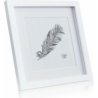 Casa Chic Everton, rám na obrázky, štvorcový, fotky 24,4 x 24,4 cm, pasparta, sklo (CL-10X10-WHT)