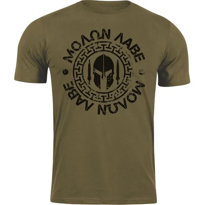 DRAGOWA Тениска с къс ръкав Molon Labe, маслиненозелена, 160 г/м2 (11272)