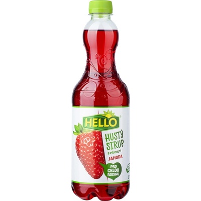 Hello Hustý sirup jahoda 0,7 l