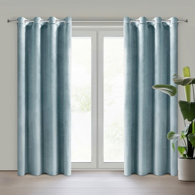 Takoy DESIGN 91 záves ROSA z jednofarebného mäkkého velúru 140 x 250 cm-HF-418654 | 140 x 250 cm