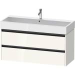 Duravit Ketho. 2 - Шкафче за умивалник 55x118x46 см, 2 чекмеджета, лъскаво бяло K25279022220000 (K25279022220000)