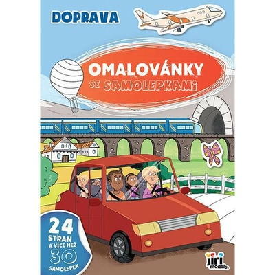 Jiri Models Omaľovánky A4 so samolepkami Doprava