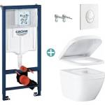 GROHE Комплект казанче Grohe Rapid SL с бяла клапа Skate Air и тоалетна чиния Grohe Euro Ceramic Triple Vortex с плавно затваряне (38722001+39328000+39330002)