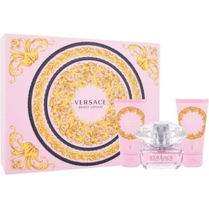 Versace Bright Crystal - Подаръчен комплект за жени: 50мл душ гел + 50мл лосион за тяло + 50мл тоалетна вода