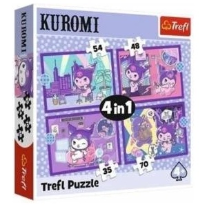 Trefl 4-in-1 Puzzle - Kuromis Day - Hello Kitty Trefl 34676