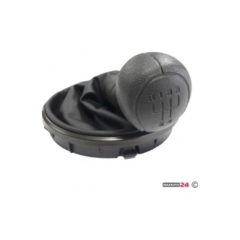 Paolo Топка за скоростен лост с маншон съвместима с Skoda Fabia 07-10 с 5 скорости - черна