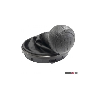 Paolo Топка за скоростен лост с маншон съвместима с Skoda Fabia 07-10 с 5 скорости - черна