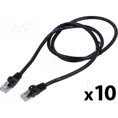 Lanberg PCU6-20CC-0100-BK Patch U/UTP Cat 6 RJ45 vidlice z obou stran lanko CCA