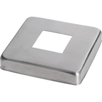 Kryt spodní příruby 108 x 108 mm, broušená nerez AISI 304