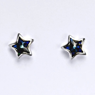 Čištín 220905771 zlaté se Swarovski krystalem bermuda blue hvězda NŠ 1326