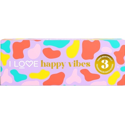 I Love Special Moments Happy Vibes бомбичка за вана аромати Mango, Grapefruit, Peach 3x150 гр