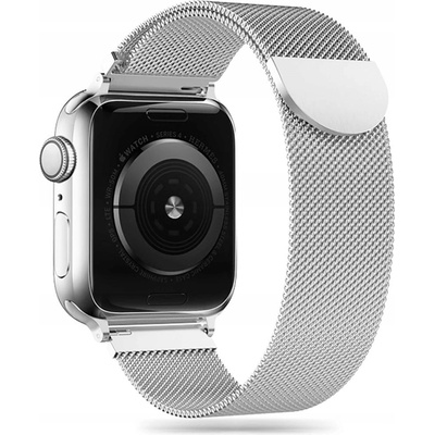 TECH-PROTECT MILANESE Řemínek Apple Watch 7 45mm / 6 / SE / 5 / 4 44mm / 3 / 2 / 1 42mm stříbrný 36043