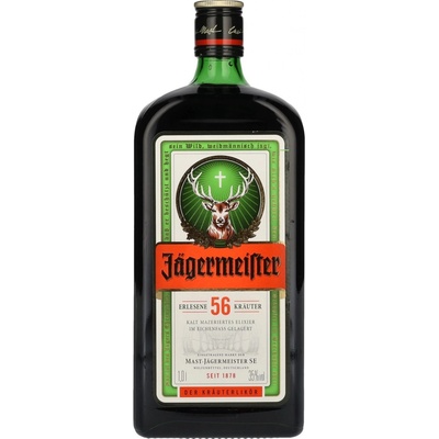 Jägermeister 35% 1 l (čistá fľaša)
