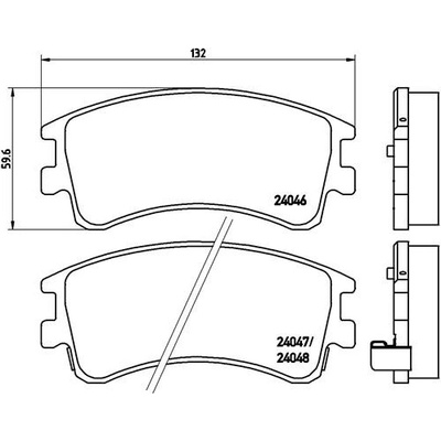 BREMBO Sada brzdových platničiek kotúčovej brzdy P49032