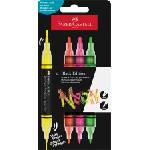Faber-Castell Комплект маркери за декорация, 1, 0/3, 0 мм, с два края, акрилни, FABER-CASTELL "Shake&Paint", 4 различни неонови цвята 285505 (285505)