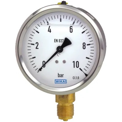 WIKA 113.53 O100 0-6 bar 1/2" cl. 1.6 Манометър глицеринов радиален (7048136)