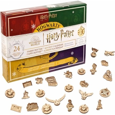 UGEARS Drevený 3D mechanický Harry Potter adventný kalendár