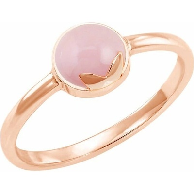 Eppi Zlatý prsten s cabochon růžovým opálem Yana R37701