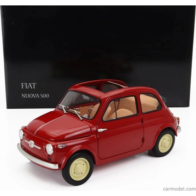 Kyosho Fiat 500 D Cabriolet Open 1960 Rosso Corallo Červená 1:18