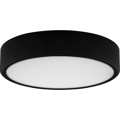 Lauri, indoor round surface mounted lamp, black plastic lamp with white plastic shade, 22W, with shade: 2100lm, without (71246)